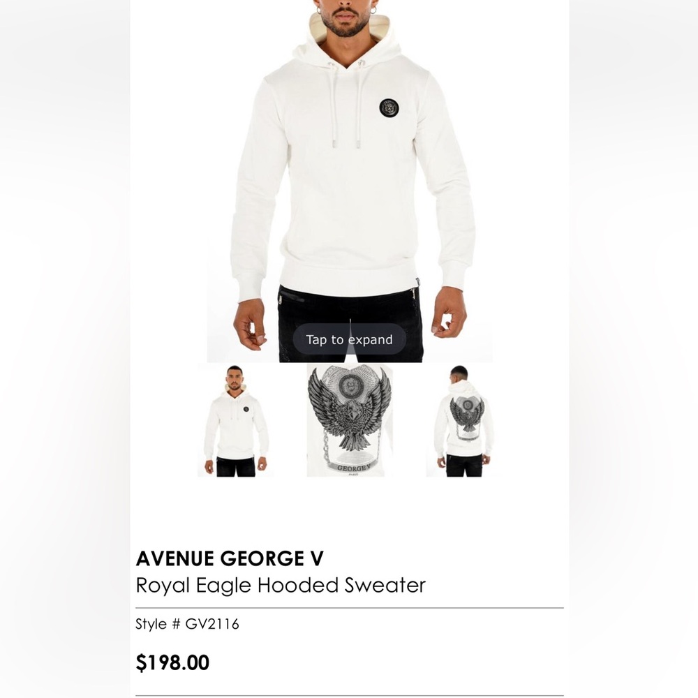AVENUE GEORGE V Royal Eagle Hooded Sweater